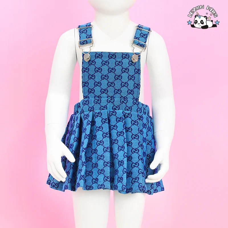 LEZONKIDS - Customizable Fashion Kids Clothing Two Piece Sets Baby Girls Top with Dress OEM Cotton Style